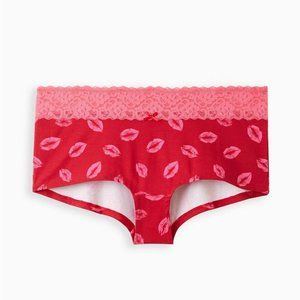 Torrid Cotton Boyshort Lace Trim Panty Sz 3X NWT